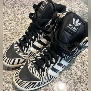 Adidas Originals Zebra High Top - Women’s 7.5 - Lightly Used - Not in Box